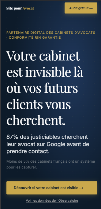Site pour Avocat